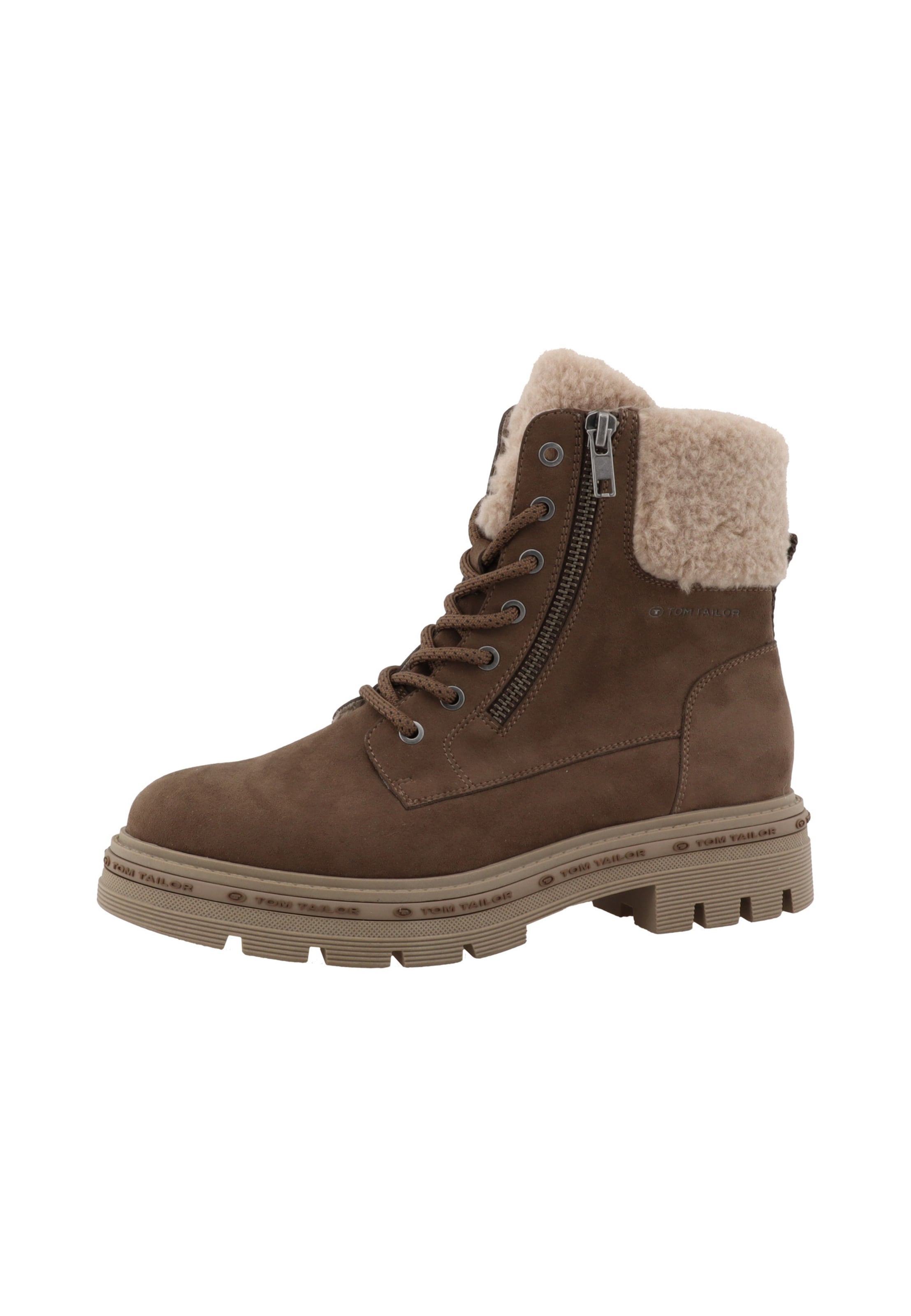 Bottines à lacets TOM TAILOR en marron : devant