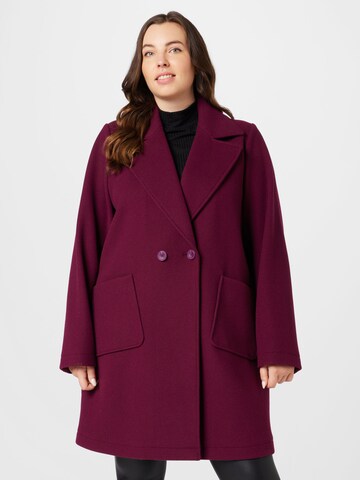 Persona by Marina Rinaldi Between-Seasons Coat in Purple: front