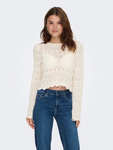 ONLY Pulóver 'ONLELKE' - bézs: elől