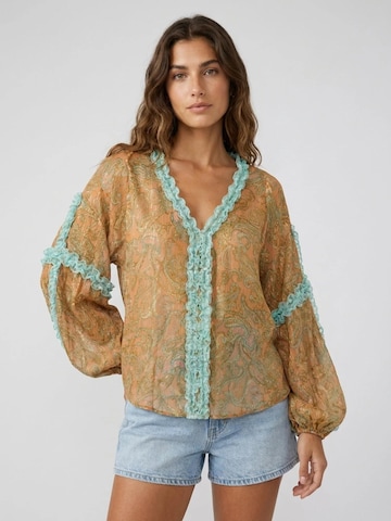 Chemisier 'Blouse Romeo' Miss June en orange : devant