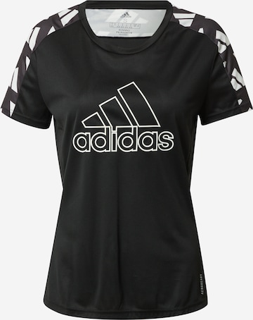 ADIDAS SPORTSWEAR - Skinny Camiseta funcional 'Own The Run' en negro: frente