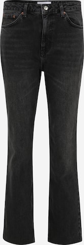 Topshop Tall Regular Jeans in Black: front