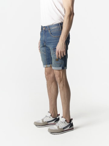 mėlyna KOROSHI Prigludęs Darbinio stiliaus džinsai