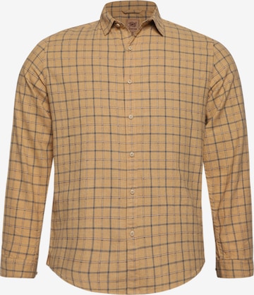 Campus Sutra Regular fit Button Up Shirt 'Rowan' in Beige: front