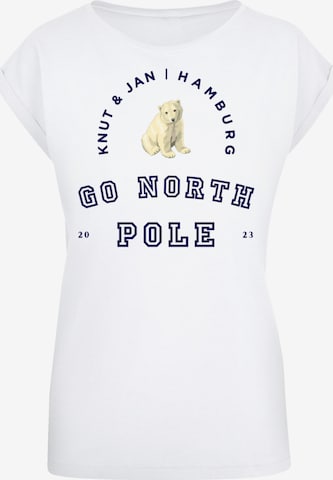 T-shirt 'Eisbär' F4NT4STIC en blanc : devant