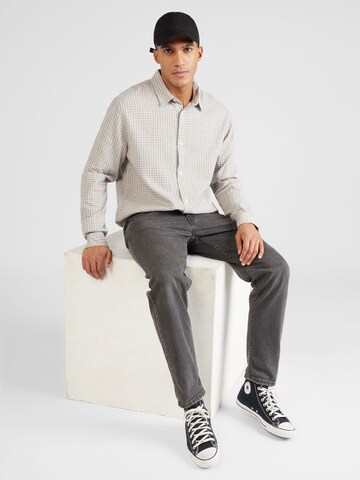 WEEKDAY Comfort fit Button Up Shirt in Grey