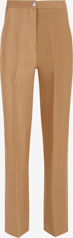 LolaLiza Regular Trousers with creases in Beige: front