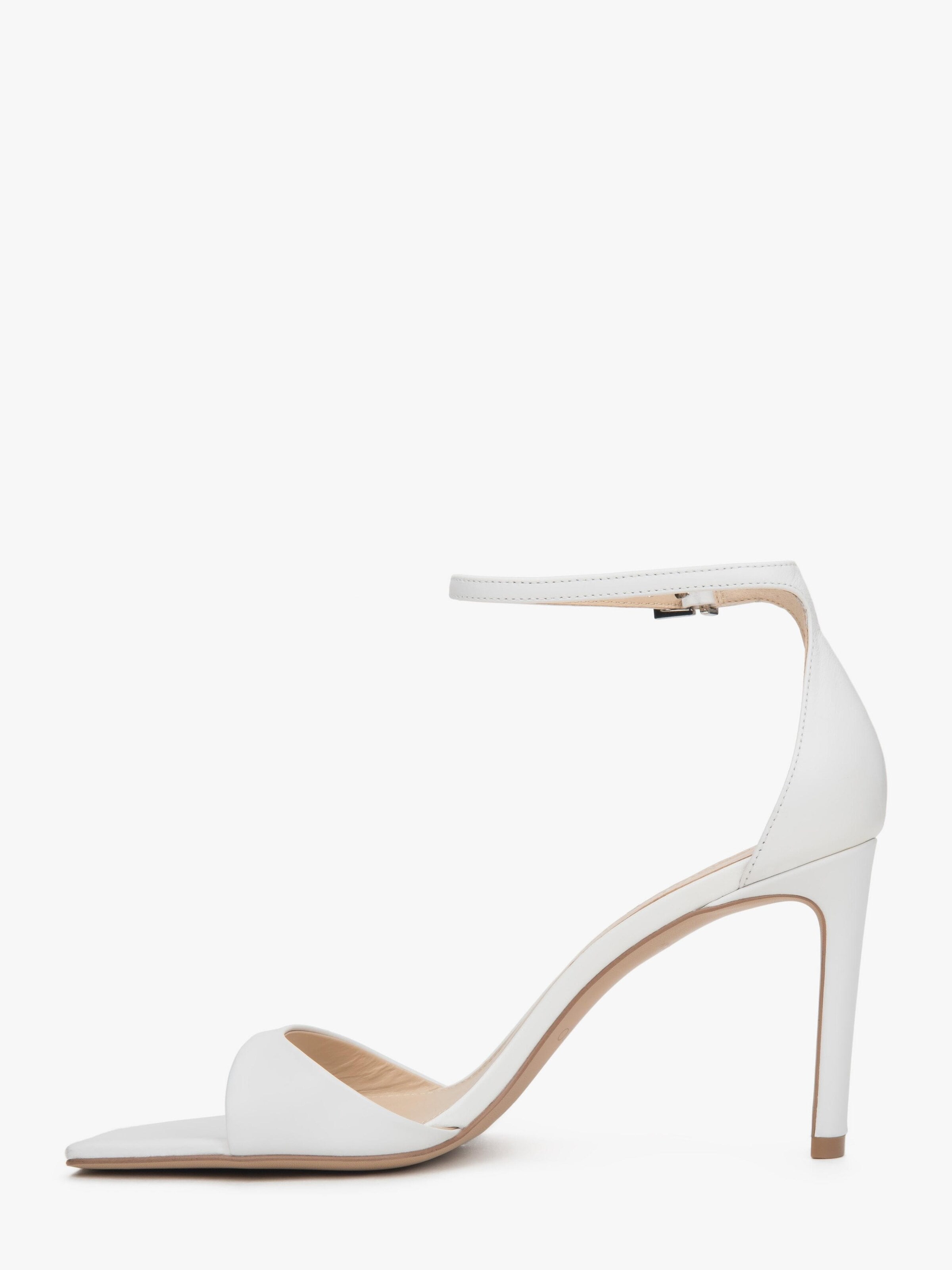 Estro Sandal '3801-3' i vit: framsida