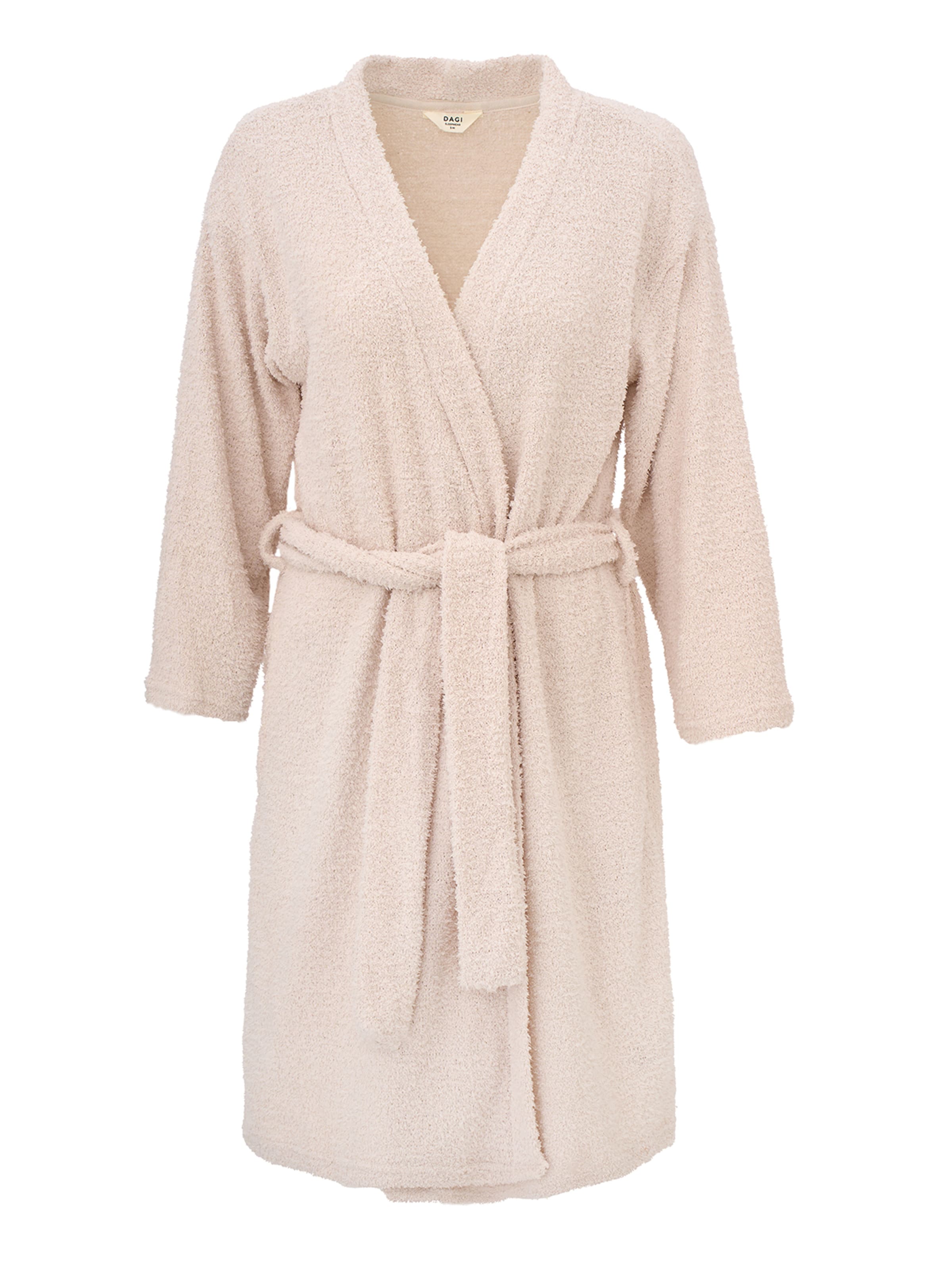 Dagi Badjas lang  in Beige: voorkant