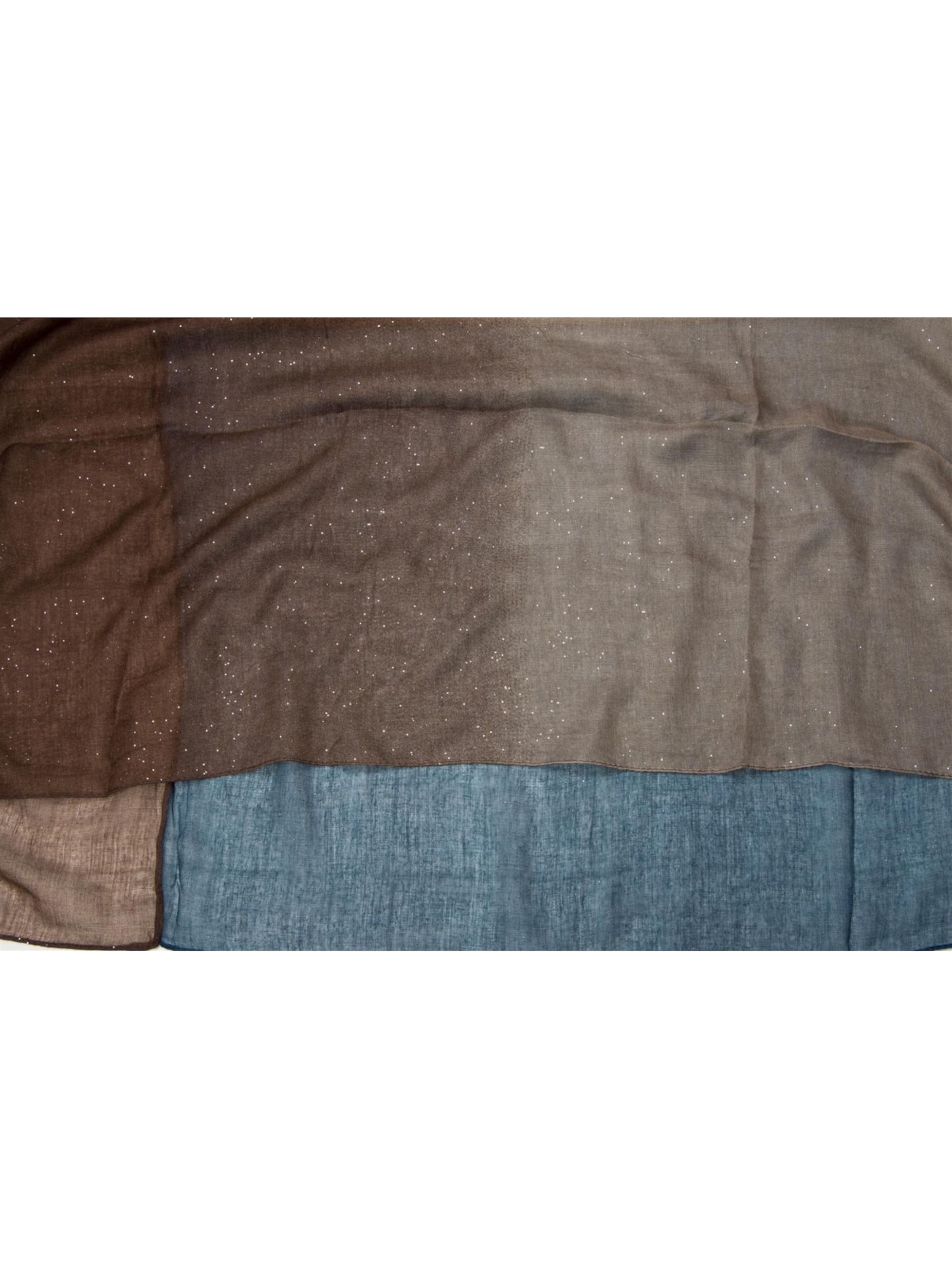 styleBREAKER Loop scarf 'Glitzer Loop mit Farbverlauf' in Blue