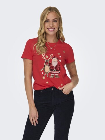 ONLY Shirt 'YRSA ' in Red: front