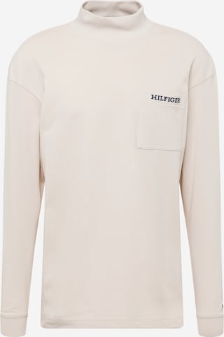 T-Shirt TOMMY HILFIGER en beige : devant