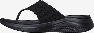 juoda SKECHERS Šlepetės per pirštą: priekis