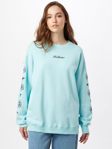 HOLLISTER Mikina – modrá: přední strana