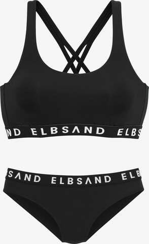 Elbsand Bikini värissä musta: edessä