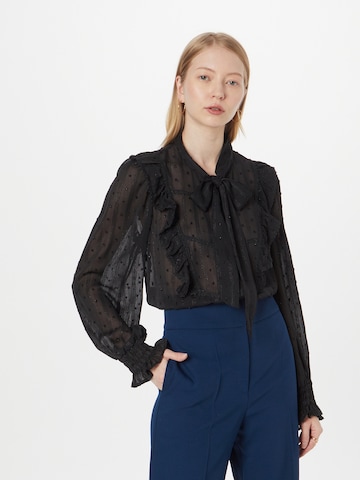 Claire Blouse 'Roselil' in Zwart: voorkant