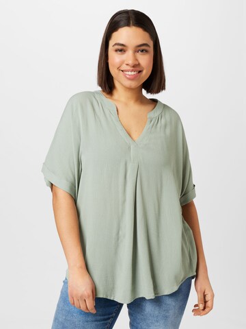 ONLY Carmakoma Blouse 'CARMIO' in Green: front