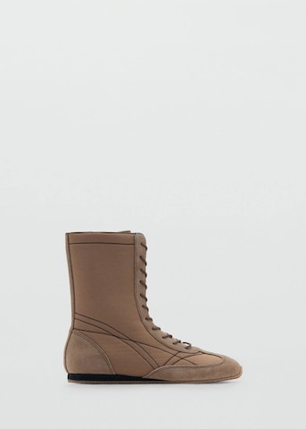MANGO TEEN Boots 'Boxeo' in Brown