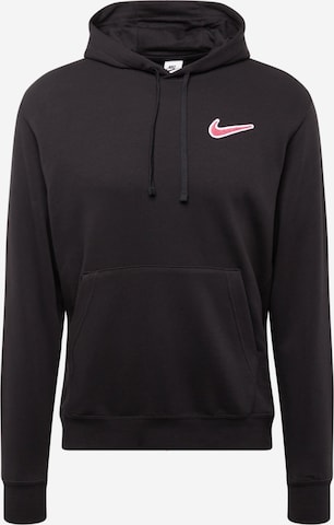 Bluză de molton de la Nike Sportswear pe negru: față