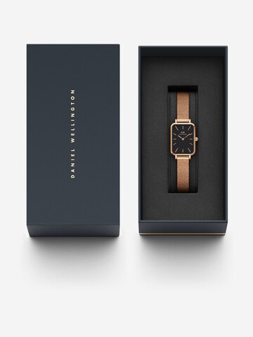 Daniel Wellington Analogna ura 'Quadro Pressed Melrose RG Black' | zlata barva