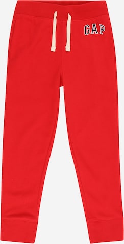GAP Дънки Tapered Leg Панталон в червено: отпред