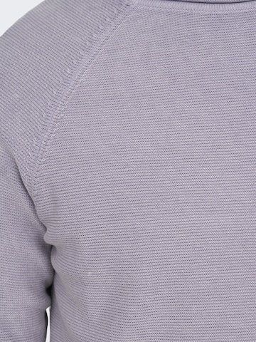 Only & Sons Regular fit Sweater 'Dextor' in Purple