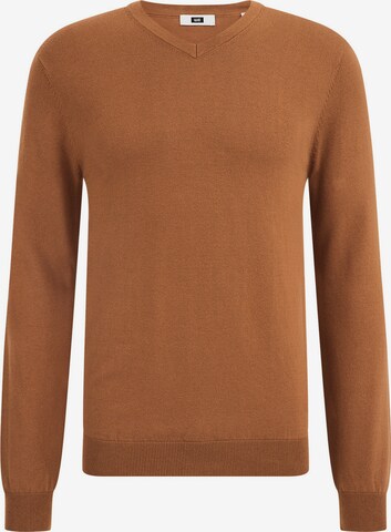 WE Fashion Sweater in Brown: front