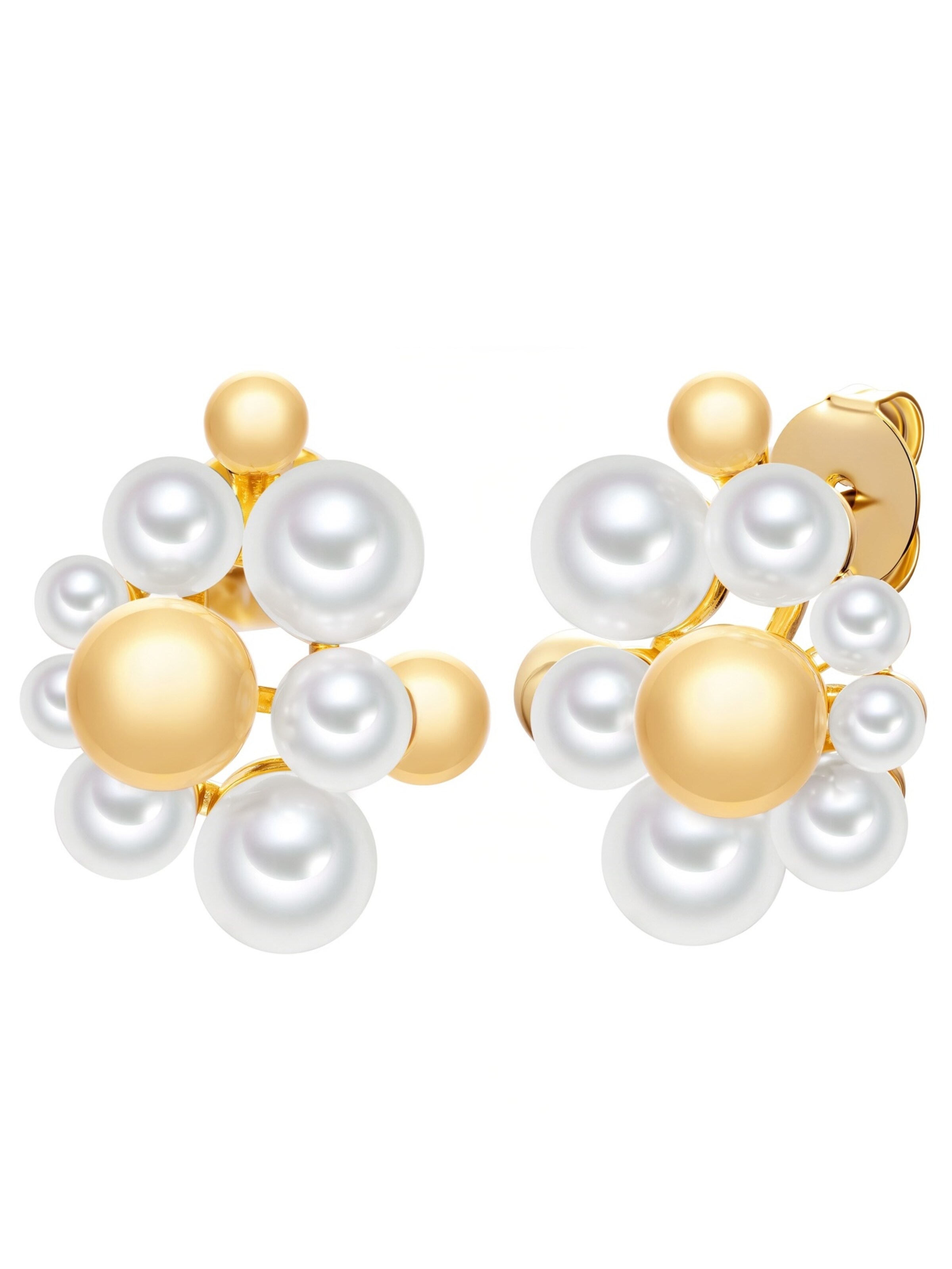 Lulu & Jane - Pendientes en blanco: frente