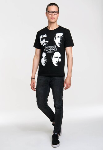 LOGOSHIRT Shirt 'Hangover - Some Guys' in Zwart