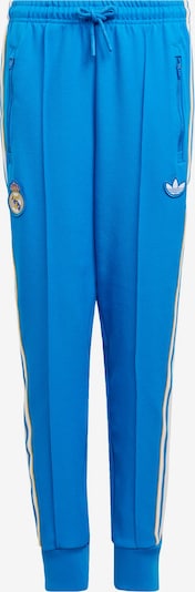 ADIDAS ORIGINALS Pantalon de sport 'Real Madrid Terrace Icons' en azur / jaune / blanc, Vue avec produit