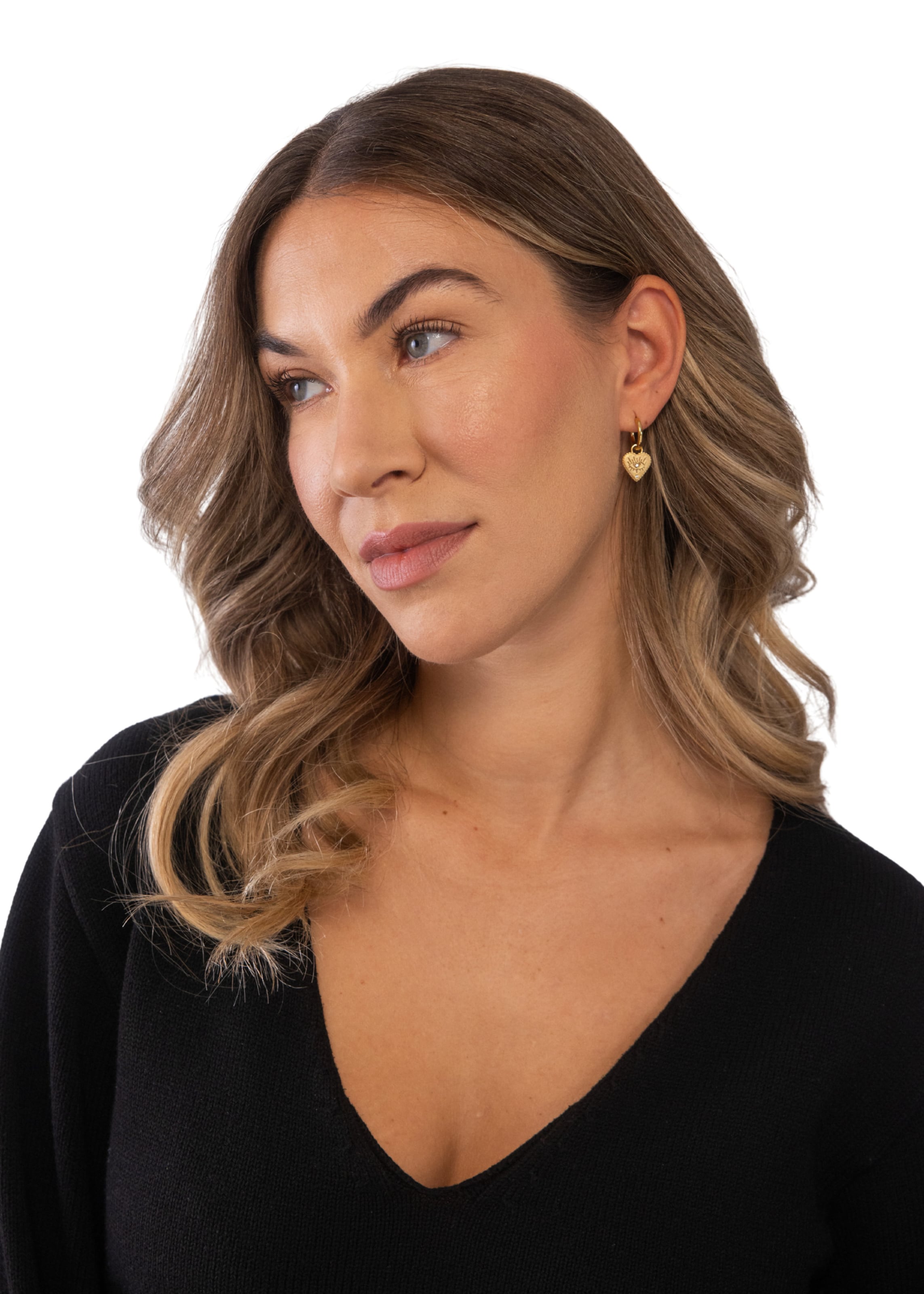 PURELEI Earrings 'Bright Heart' in Gold: front