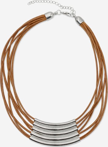 COLLEZIONE ALESSANDRO Necklace 'Elena' in Brown: front