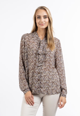 Usha - Blusa en marrón: frente