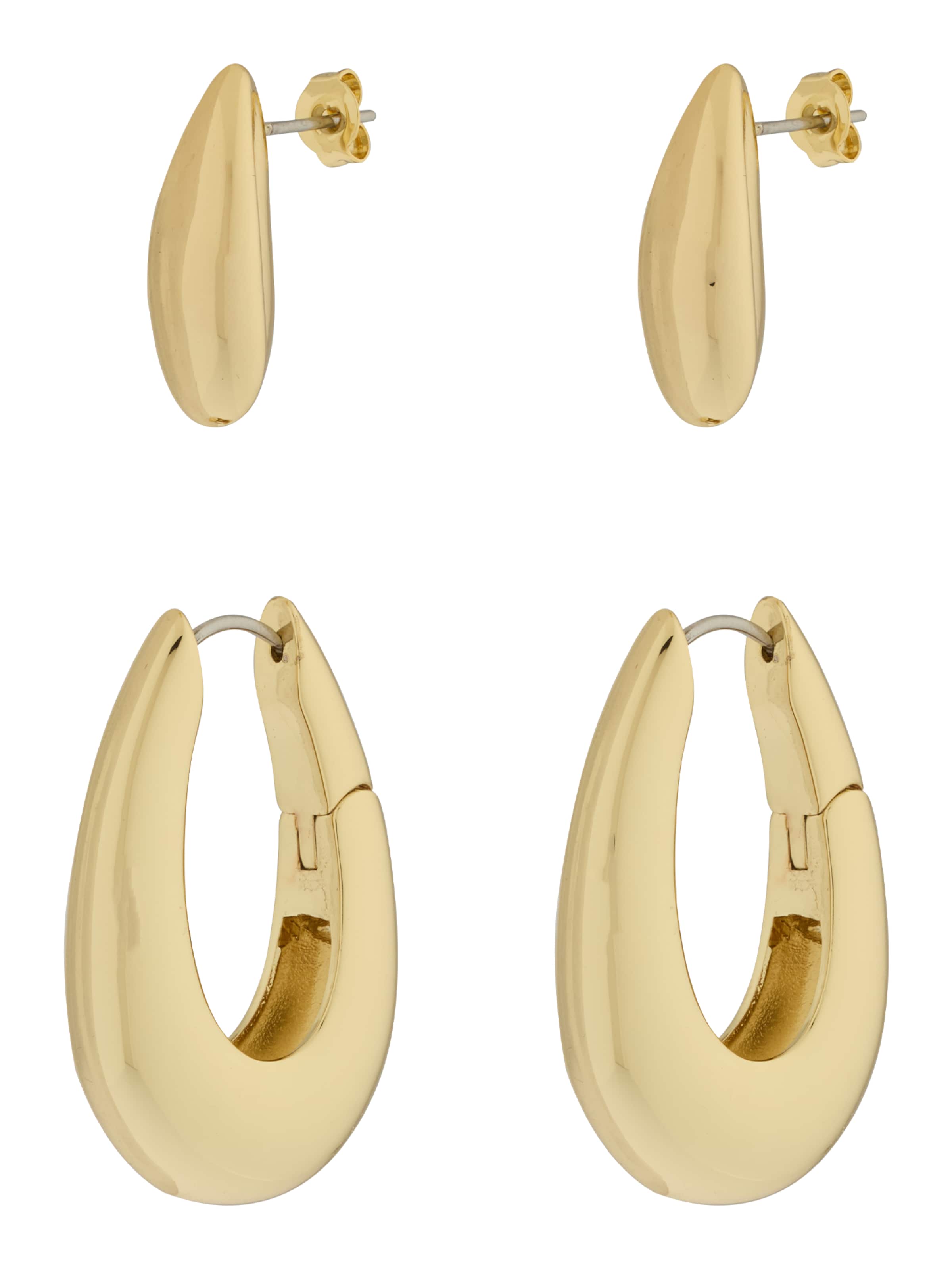 Cercei de la & Other Stories pe auriu: față