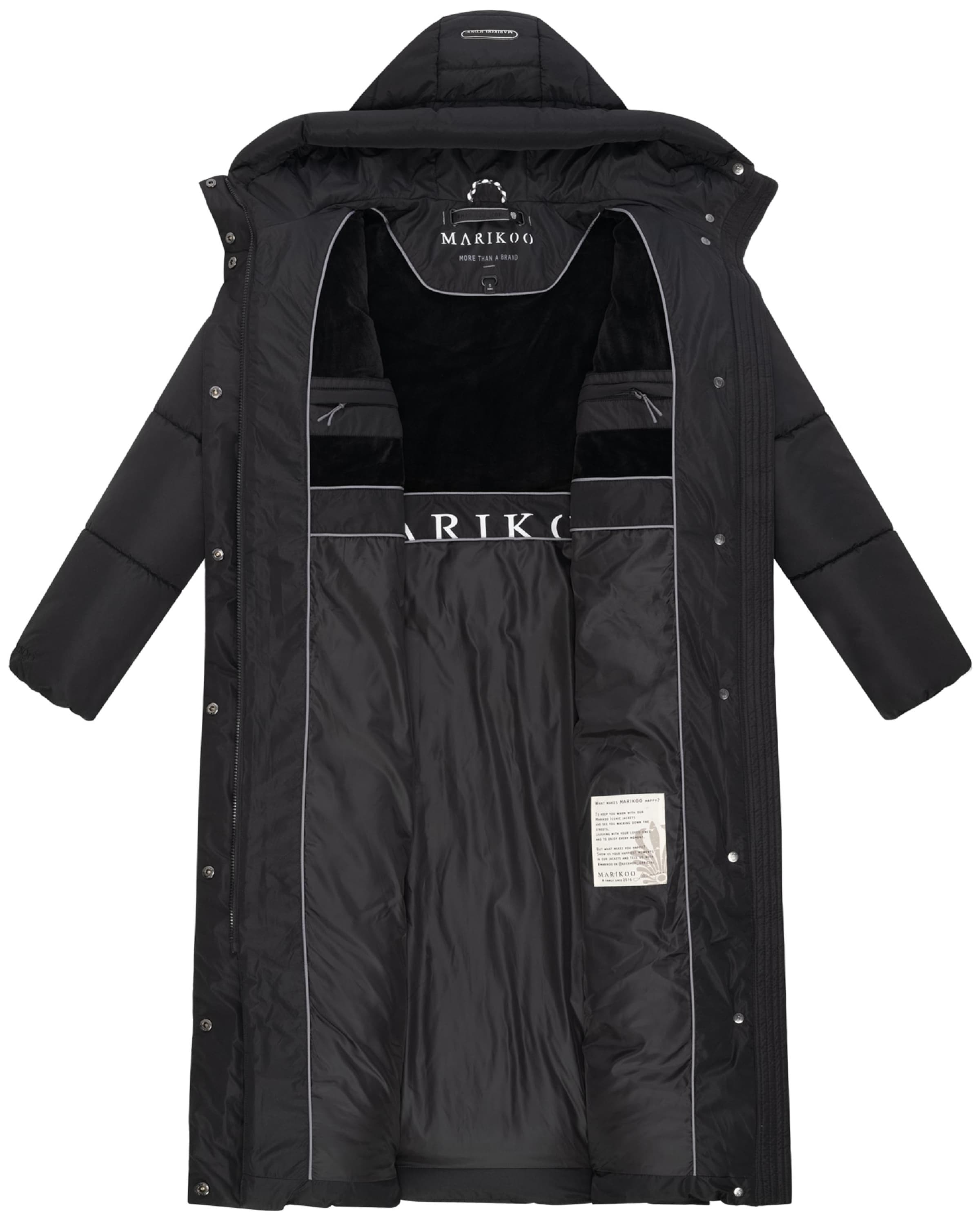 MARIKOO Зимнее пальто в Черный