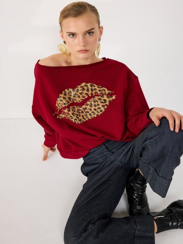No Matter What Sweatshirt in Rot: Vorderseite