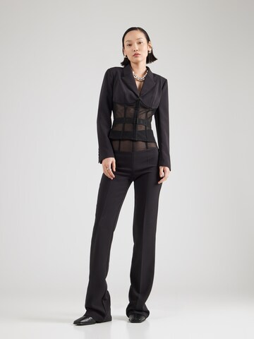 Elisabetta Franchi regular Bukser med fals i sort
