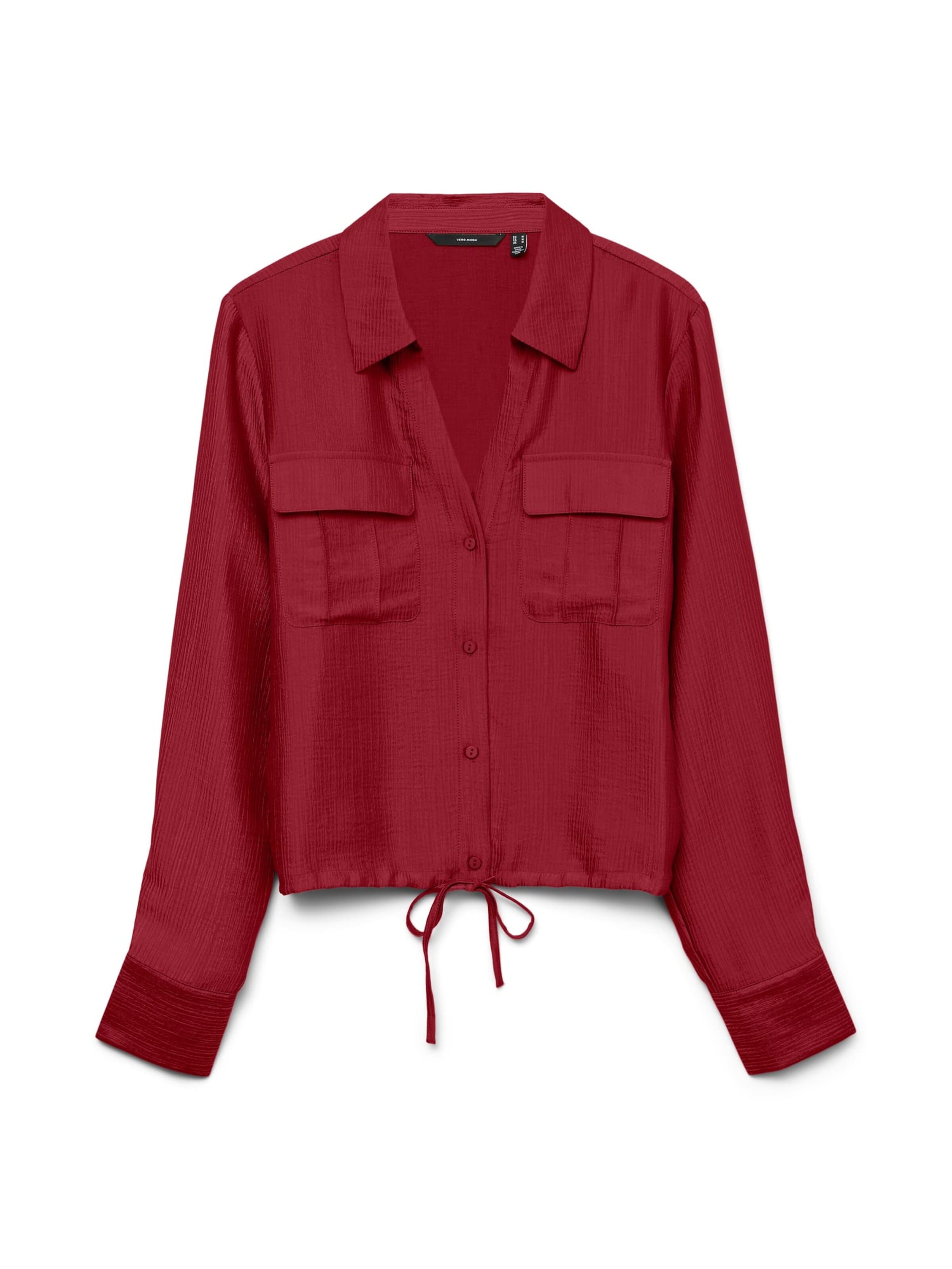 VERO MODA Blouse 'Toma' in Rood: voorkant