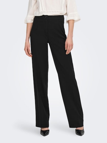 Regular Pantalon à plis 'LILI' ONLY en noir : devant