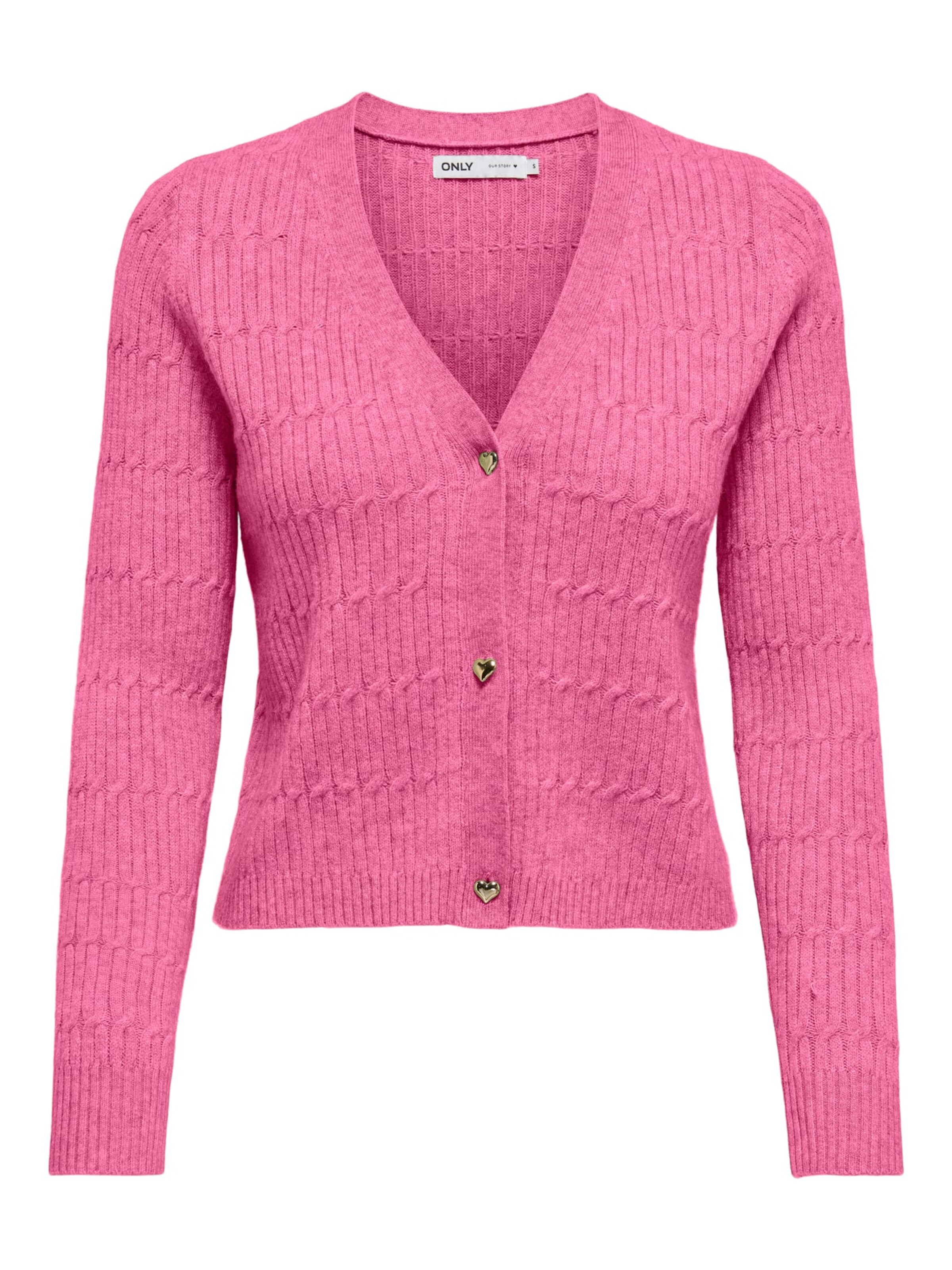 ONLY Knit cardigan 'katia' in Pink: front