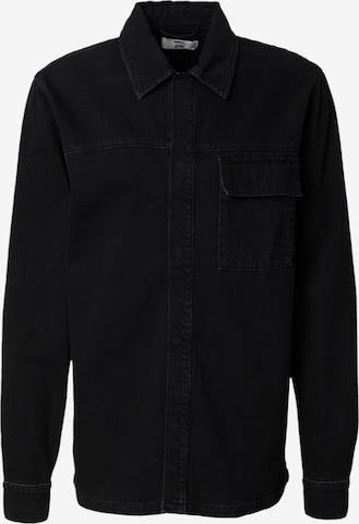 ABOUT YOU x Jaime Lorente Regular fit Overhemd 'Lio' in Zwart: voorkant