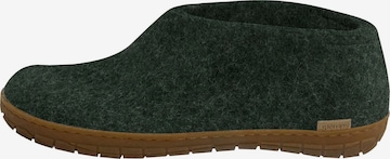 Glerups Hausschuh 'Honey' in Grün: Vorderseite