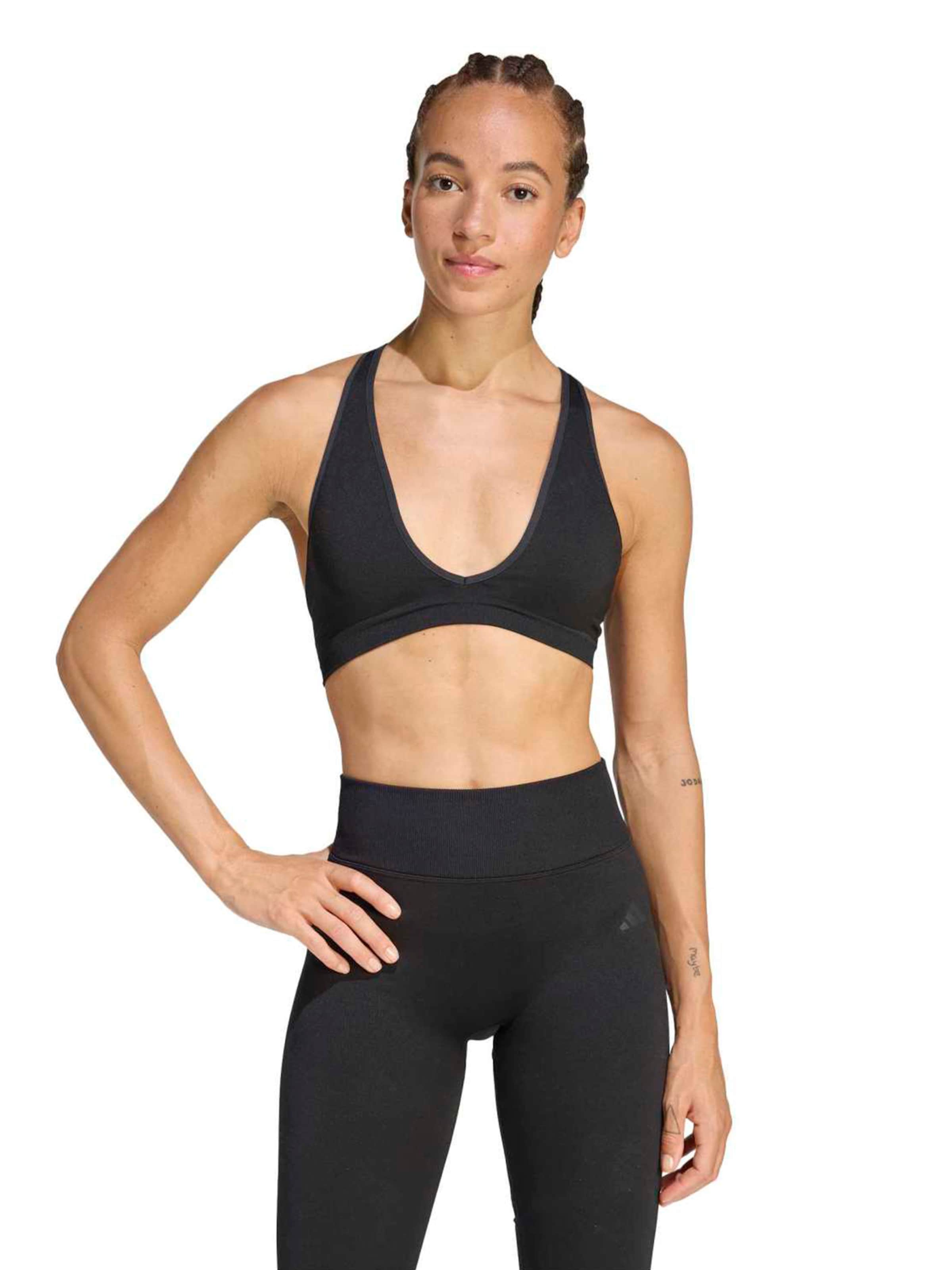 ADIDAS PERFORMANCE Μπουστάκι Αθλητικό σουτιέν 'Essentials' σε μαύρο: μπροστά