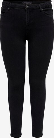 ONLY Carmakoma Skinny Jeans 'Jenny' in Zwart: voorkant