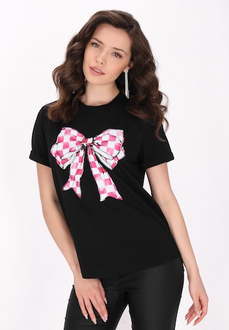 faina Shirt 'Fashion Look' in Zwart: voorkant