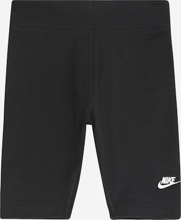 Skinny Leggings de la Nike Sportswear pe negru: față