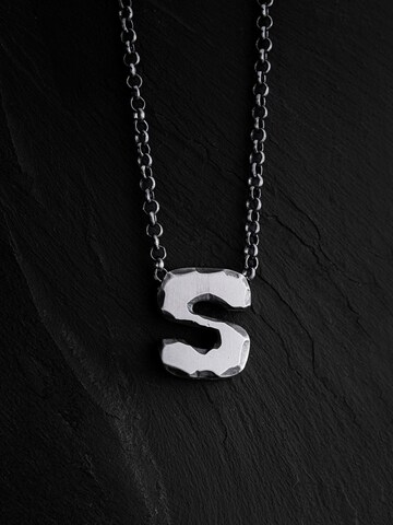 REYTEL Kette 'Letter S'‌‌‌‌‌‌‌ in Silber: Vorderseite