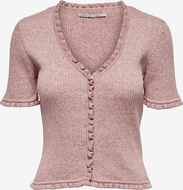 ONLY Knit Cardigan 'Lina' in Pink: front