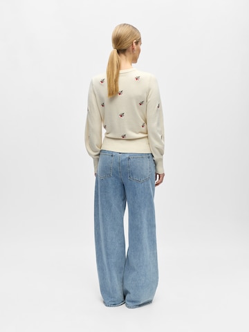 OBJECT Knit cardigan 'OBJEbba' in Beige