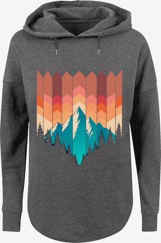 F4NT4STIC Sweatshirt 'Berg Sonnenuntergang' in Grau: Vorderseite